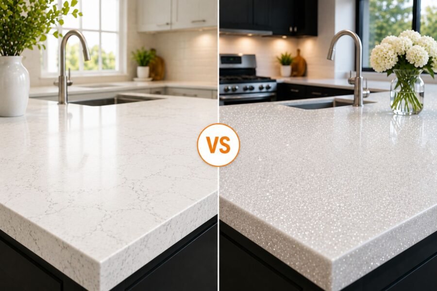 White Quartz Countertops vs Sparkle White Quartz Countertops: Which One Should You Choose?